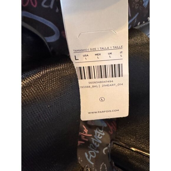 Parfois Love-Themed Graffiti Print Nylon Backpack With Adjustable Straps- NWT - Picture 12 of 14